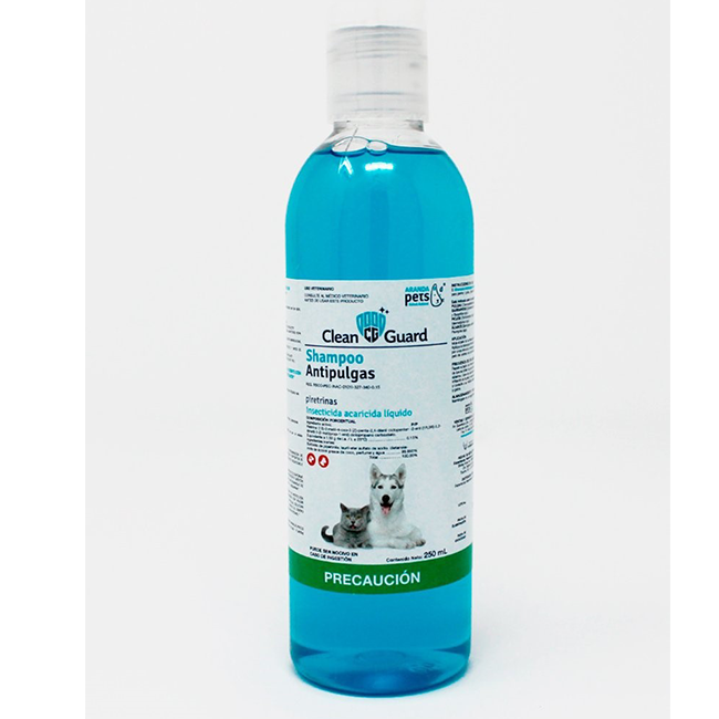 Shampoo Antipulgas Clean Guard 250 Ml - Aranda Shampoo Antipulgas Clean Guard 250 Ml - Aranda